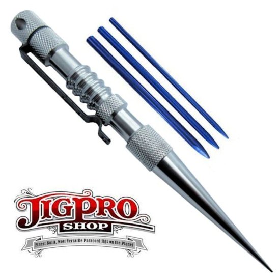 Jig Pro Shop 2 Pack - 3 1/2 Type I Micro Cord Aluminum Paracord Stitching Needles (Silver)