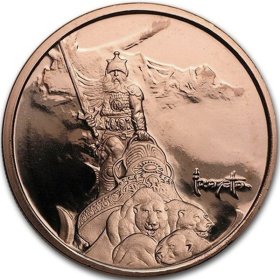 Silver Warrior 1 oz .999 Pure Copper Round