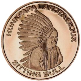 Sitting Bull 1 oz .999 Pure Copper Round