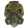 (image for) Skull Gas Mask Bead In Brass By Techno Silver