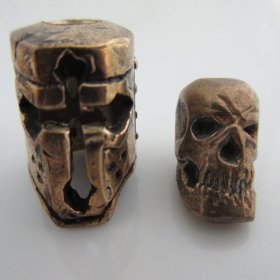 Skullhelm (2 piece) in Bronze by Sosa Beadworx