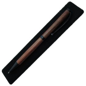 Slimline Twist Pen in (East Indian Rosewood) Black Enamel
