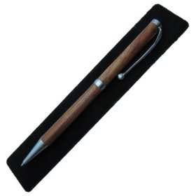 Slimline Twist Pen in (East Indian Rosewood) Brushed Satin