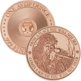 Sniper 1 oz .999 Pure Copper Round (Intaglio Mint)