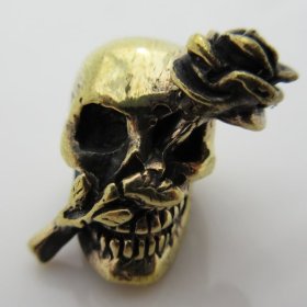 Skull & Rose in Brass by Lion ARMory