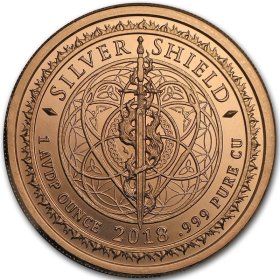 Solar Plexus Chakra #68 (2017 Silver Shield Mini Mintage) 1 oz .999 Pure Copper Round