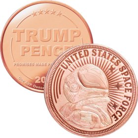 Donald J. Trump ~ Space Force (Disme) 1 oz .999 Pure Copper Round