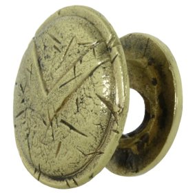 Spartan Shield Cord Button in Brass by Covenant Everyday Gear