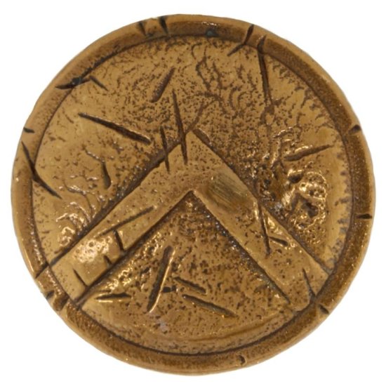 (image for) Spartan Shield Cord Button in Copper by Covenant Everyday Gear