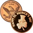 (image for) Saint Patrick's Day ~ Holiday Series 1 oz .999 Pure Copper Round