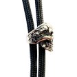 (image for) Skull Lanyard Paracord/Leather Bead in SUS304 Stainless Steel (2 Pack)