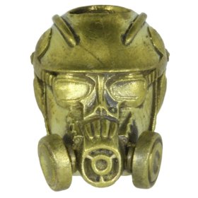 Radioactive Wasteland Stalker Gas Mask In Brass By Techno Silver