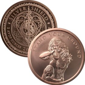 Stand Your Ground #154 (2020 Silver Shield - Mini Mintage) 2 oz .999 Pure Copper Round