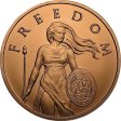 (image for) Standing Freedom 1 oz .999 Pure Copper Round (2014 Silver Shield)