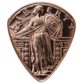 Standing Liberty Copper Guitar Pick