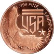 (image for) Statue of Liberty Dollar (SilverTowne Mint) 1 oz .999 Pure Copper Round