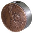 (image for) Statue Of Liberty Design In Copper (Black Patina) Stainless Steel Core Lanyard Bead By Barter Wear 