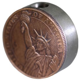 Statue Of Liberty Design In Copper (Black Patina) Stainless Steel Core Lanyard Bead By Barter Wear 