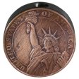 (image for) Statue Of Liberty Design In Copper (Black Patina) Stainless Steel Core Lanyard Bead By Barter Wear 