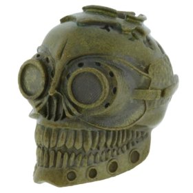 Steampunk Skull Helmet In Brass By Techno Silver