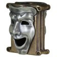 (image for) Theatrical Mask (Bronze Base - .925 Sterling Silver Masks) By Techno Silver