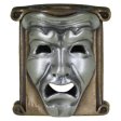 (image for) Theatrical Mask (Bronze Base - .925 Sterling Silver Masks) By Techno Silver