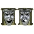 (image for) Theatrical Mask (Brass Base - .925 Sterling Silver Masks) By Techno Silver