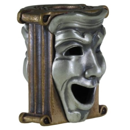 (image for) Theatrical Mask (Bronze Base - .925 Sterling Silver Masks) By Techno Silver