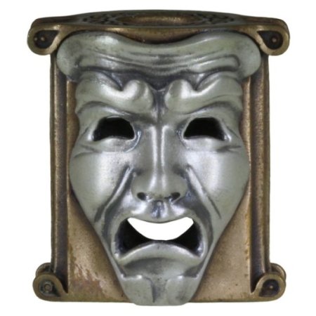 (image for) Theatrical Mask (Bronze Base - .925 Sterling Silver Masks) By Techno Silver