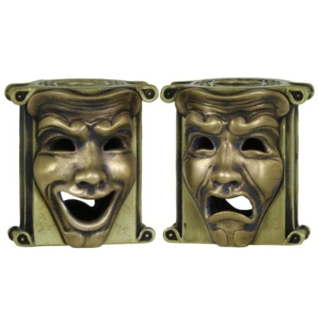 (image for) Theatrical Mask (Brass Base - Bronze Masks) By Techno Silver