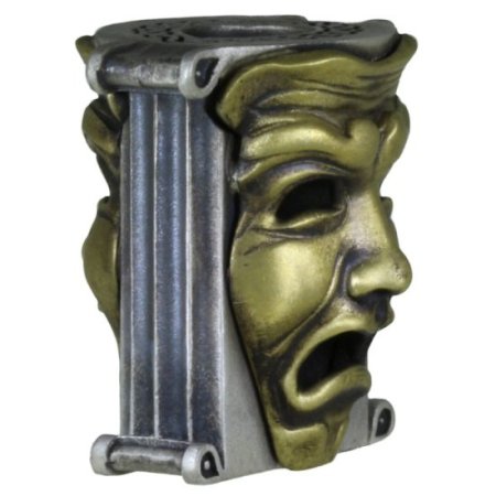 (image for) Theatrical Mask (.925 Sterling Silver Base - Brass Masks) By Techno Silver