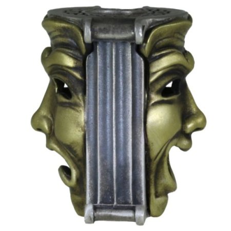 (image for) Theatrical Mask (.925 Sterling Silver Base - Brass Masks) By Techno Silver