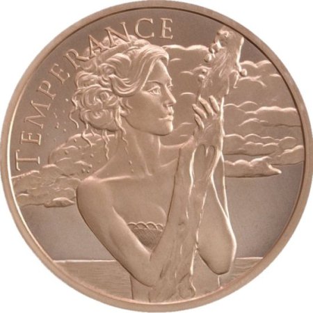 (image for) Temperance #103 (2019 Silver Shield - Mini Mintage) 1 oz .999 Pure Copper Round