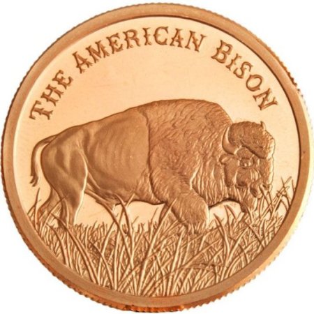 (image for) The American Bison 1 oz .999 Pure Copper Round