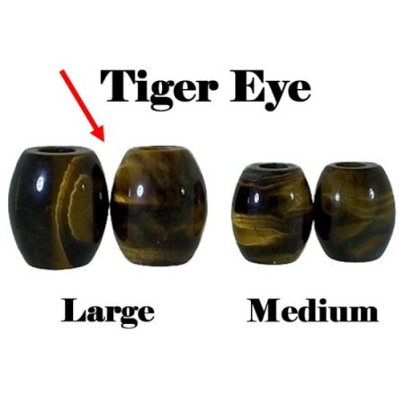 (image for) Tiger Eye (Medium) Gemstone Beads (Set of 2 Beads)