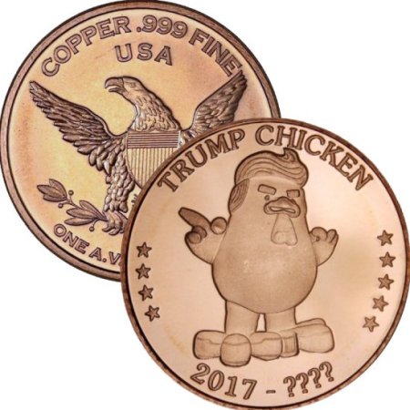 (image for) Trump Chicken 1 oz .999 Pure Copper Round