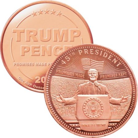 (image for) Donald J. Trump ~ Rally (Disme) 1 oz .999 Pure Copper Round