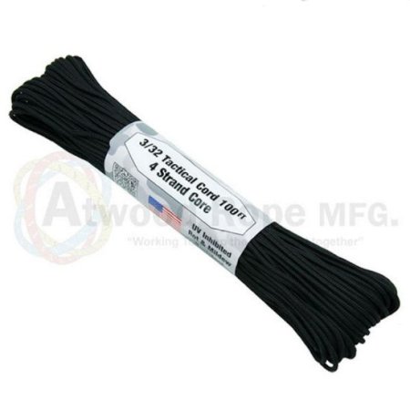 (image for) Black 275# Tactical Cord 3/32" x 100' TS01