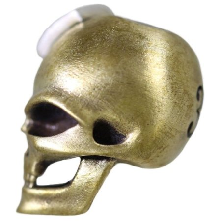 (image for) Three Spade (Brass Skull - .925 Sterling Silver Spade) By Techno Silver