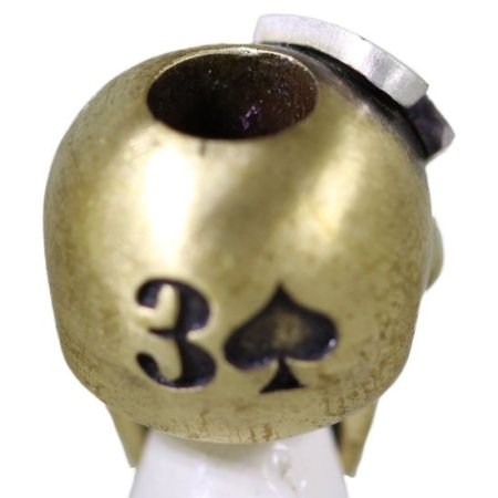 (image for) Three Spade (Brass Skull - .925 Sterling Silver Spade) By Techno Silver