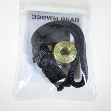 (image for) .338 Magnum Brass Bullet Casing Bead By Bullet KeyRing