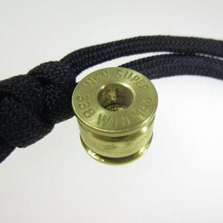 (image for) .338 Magnum Brass Bullet Casing Bead By Bullet KeyRing