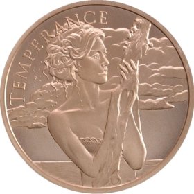 Temperance #103 (2019 Silver Shield - Mini Mintage) 1 oz .999 Pure Copper Round