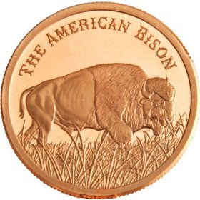 The American Bison 1 oz .999 Pure Copper Round
