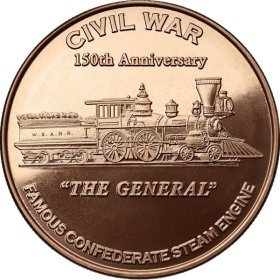The General ~ Civil War Series 1 oz .999 Pure Copper Round