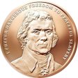 (image for) Thomas Jefferson #41 (2017 Silver Shield Mini Mintage) 1 oz .999 Pure Copper Round