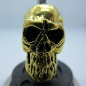 Thulsa Skull In Gold Finish By Bad Azz Beads