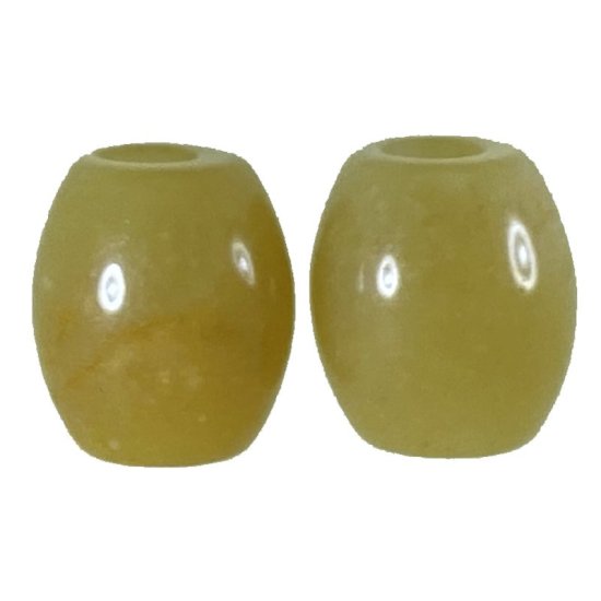 (image for) Topaz Jade Gemstone Beads (Set of 2 Beads)