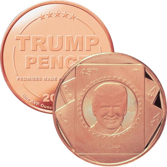 (image for) Donald J. Trump ~ Trump Card (Disme) 1 oz .999 Pure Copper Round