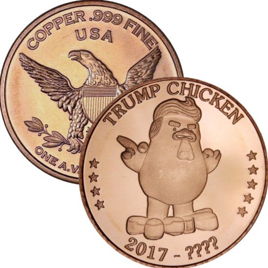 (image for) Trump Chicken 1 oz .999 Pure Copper Round